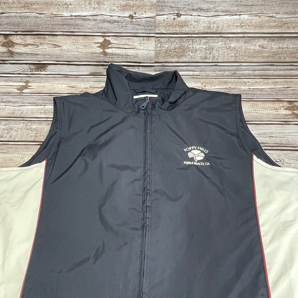 Cutter & Buck Golf Vest Poppy Hills Pebble Beach CA Sleeveless Full Zip Size‎ S